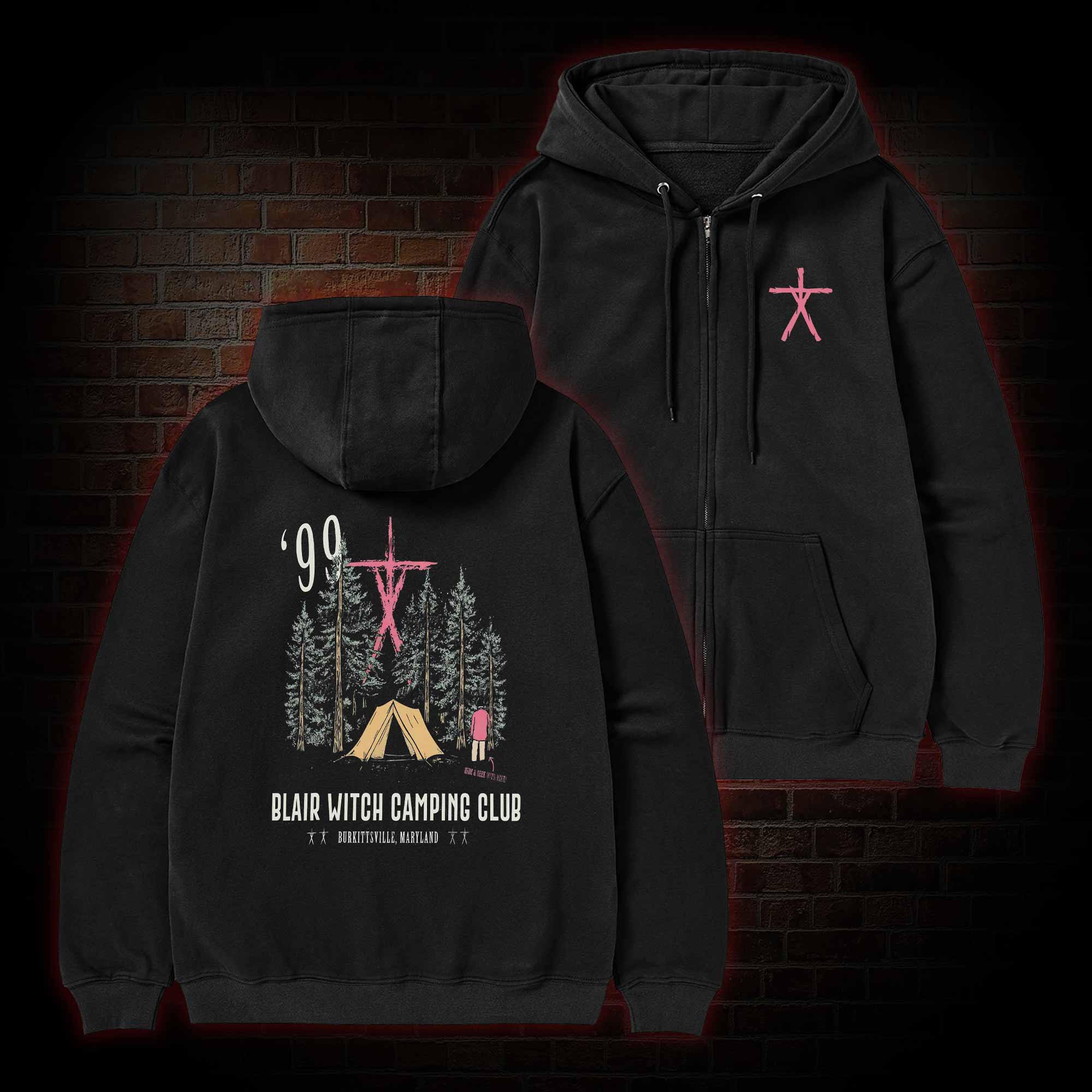 Witch Camping Zipper Hoodie