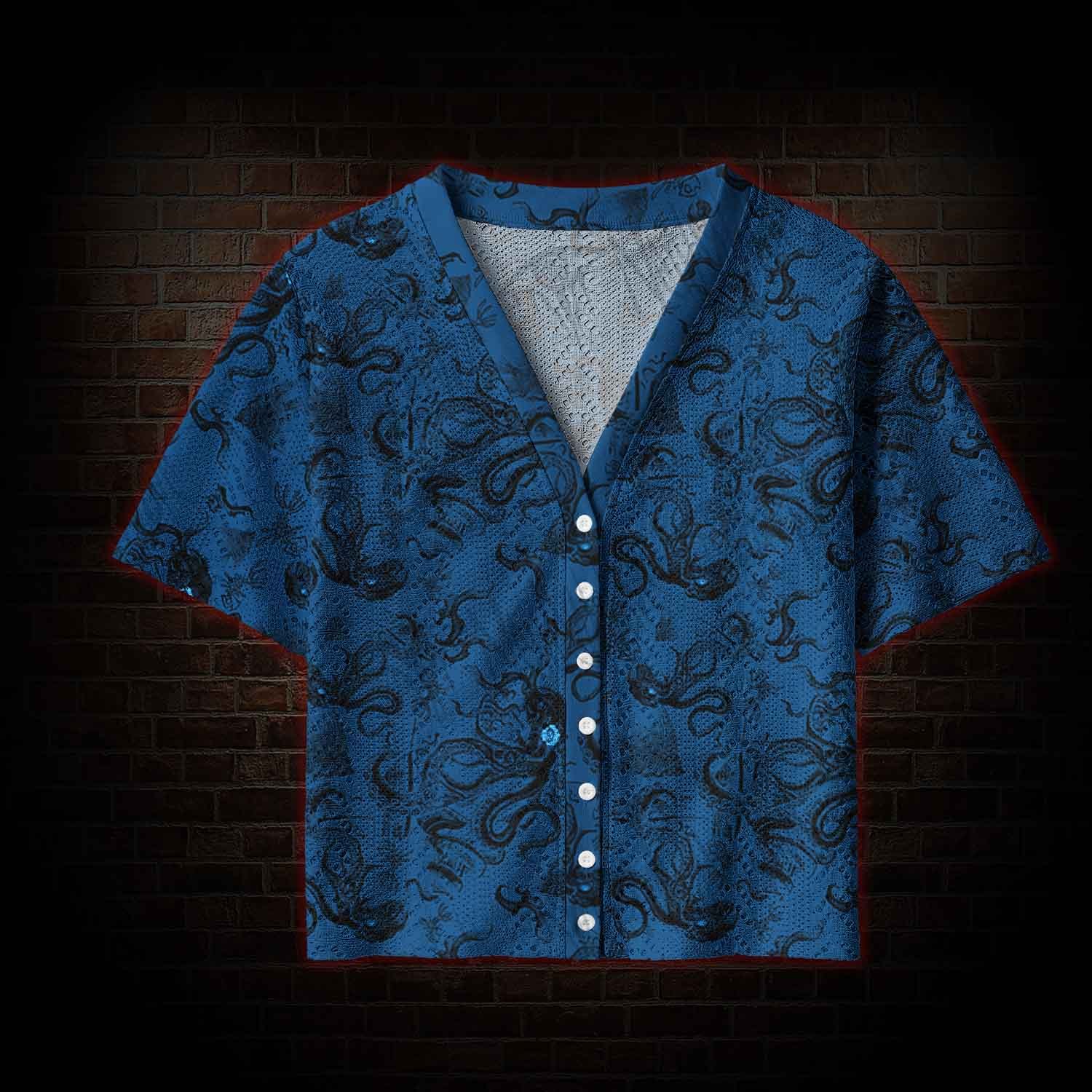  Deep Sea Monster Pointelle Cardigan