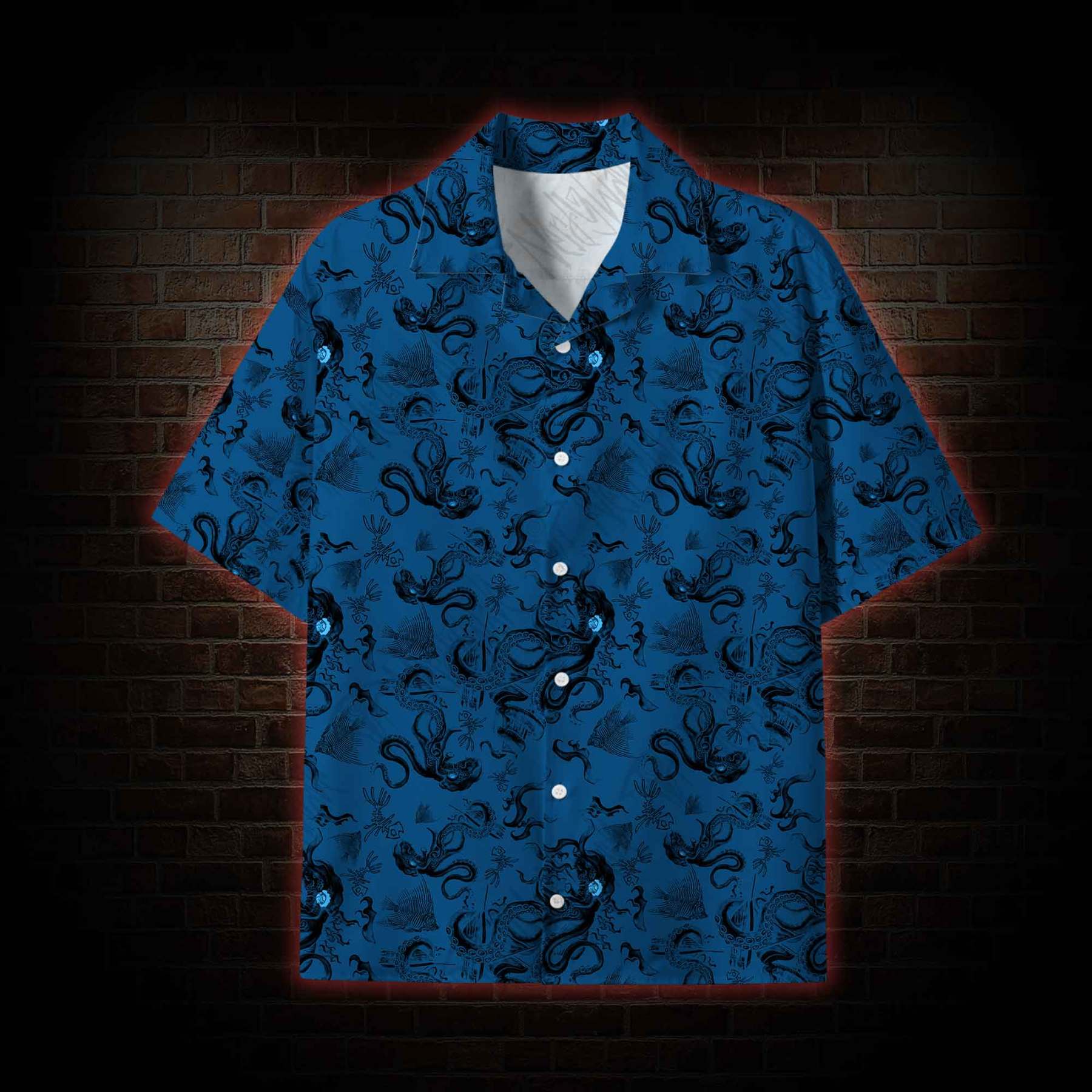 Deep Sea Monster Lightweight Hawaiian Shirt