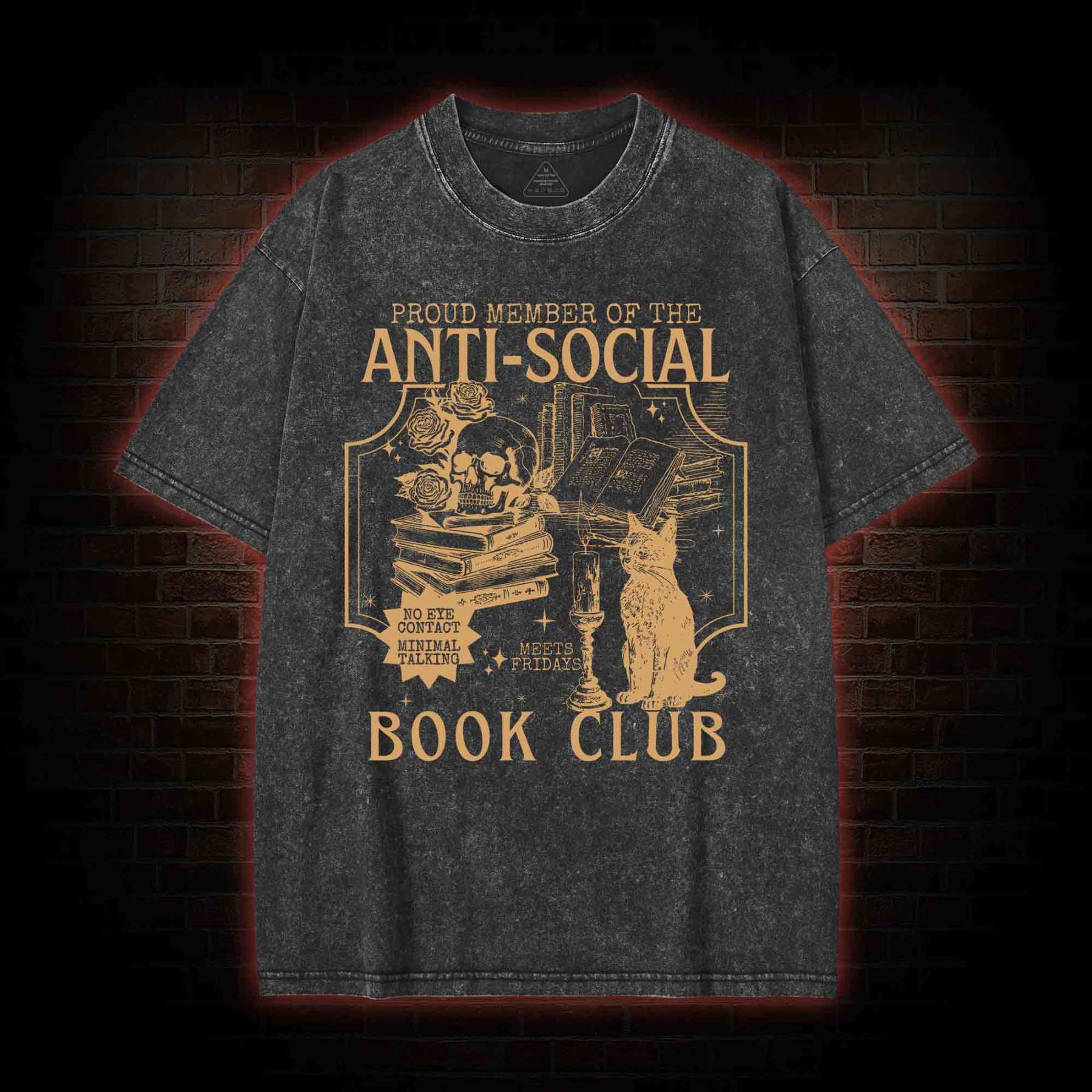 Anti-Social Book Club Washed T-shirt