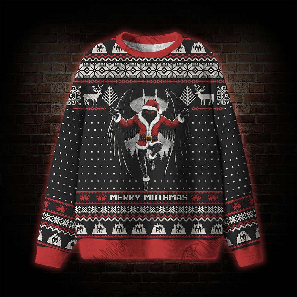 Merry Mothmas Ugly Sweatshirts