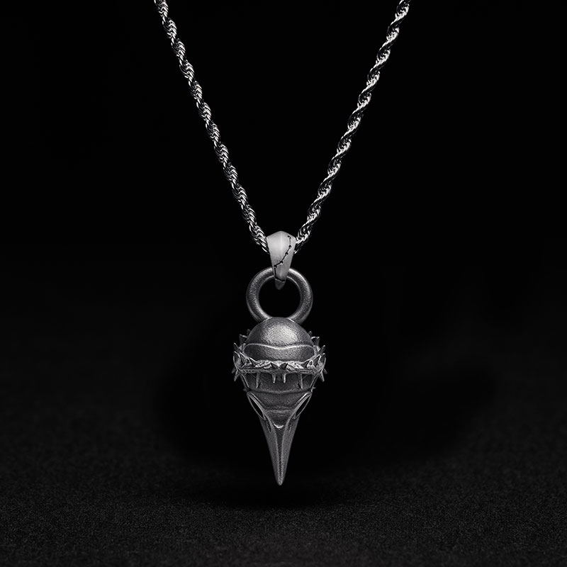 Beak of Shadows Sculptural Necklace