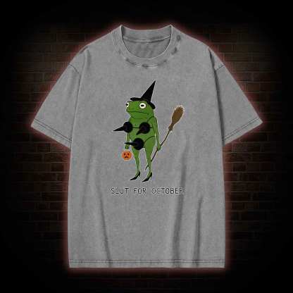 Slut for October Washed T-shirt