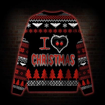 Mothman Loves Christmas Ugly Sweatshirts