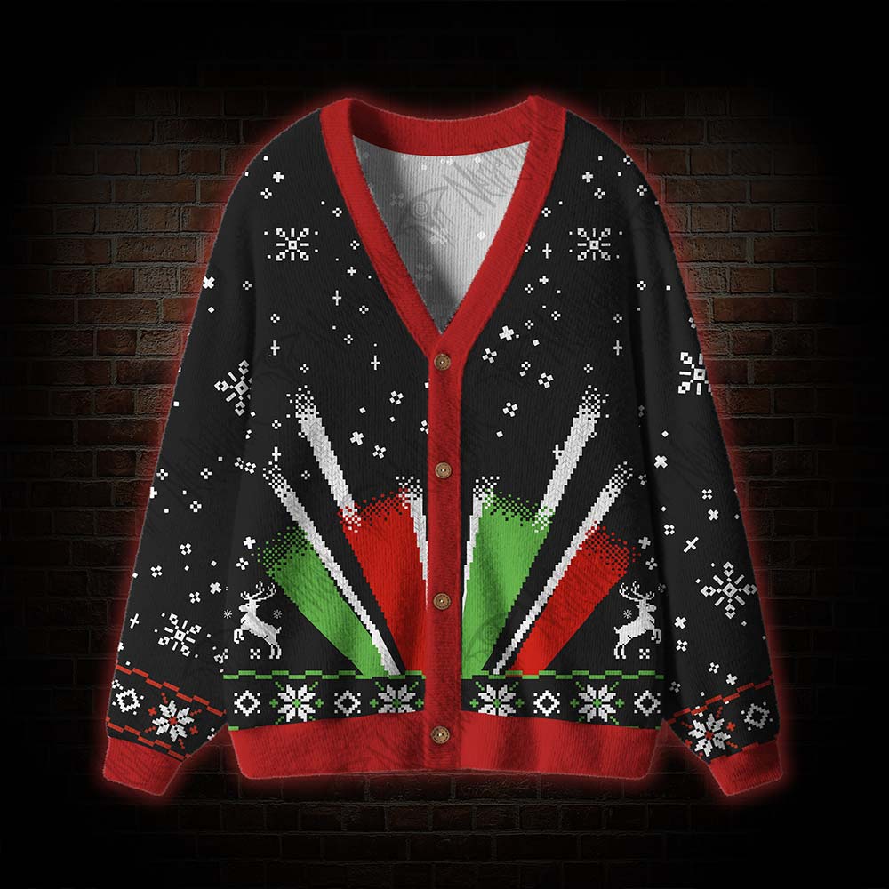 Dj Santa Club Cardigan Sweater