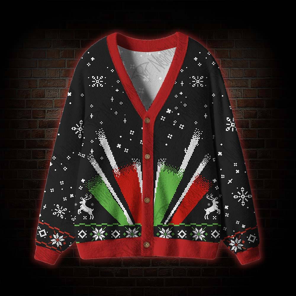 Dj Santa Club Cardigan Sweater