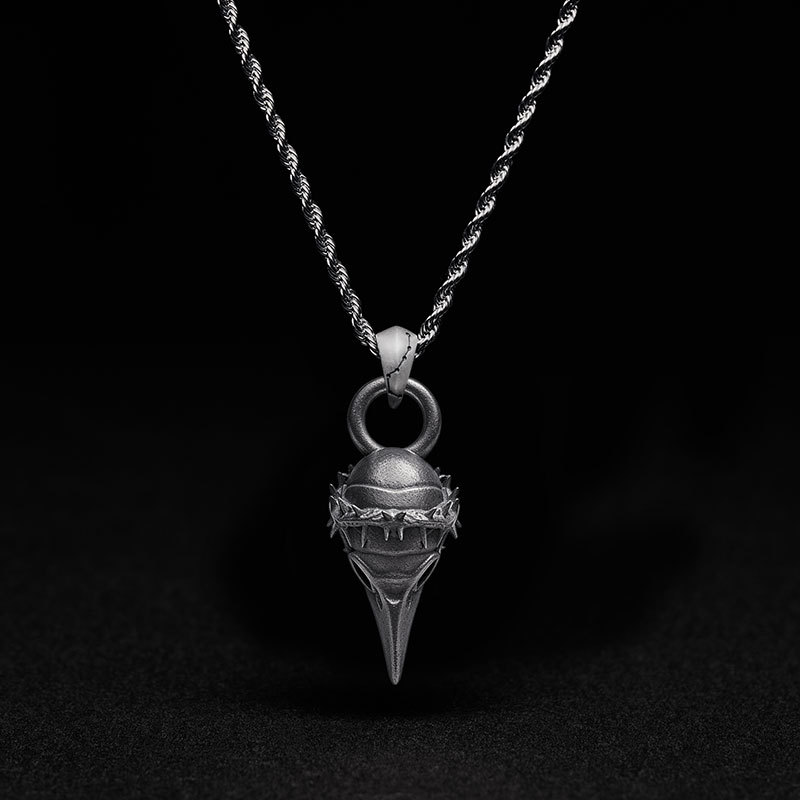 Beak of Shadows Sculptural Necklace