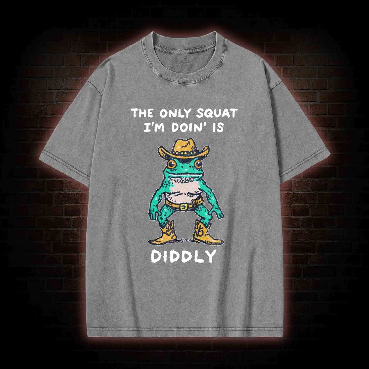 Cowboy Frog Washed T-shirt