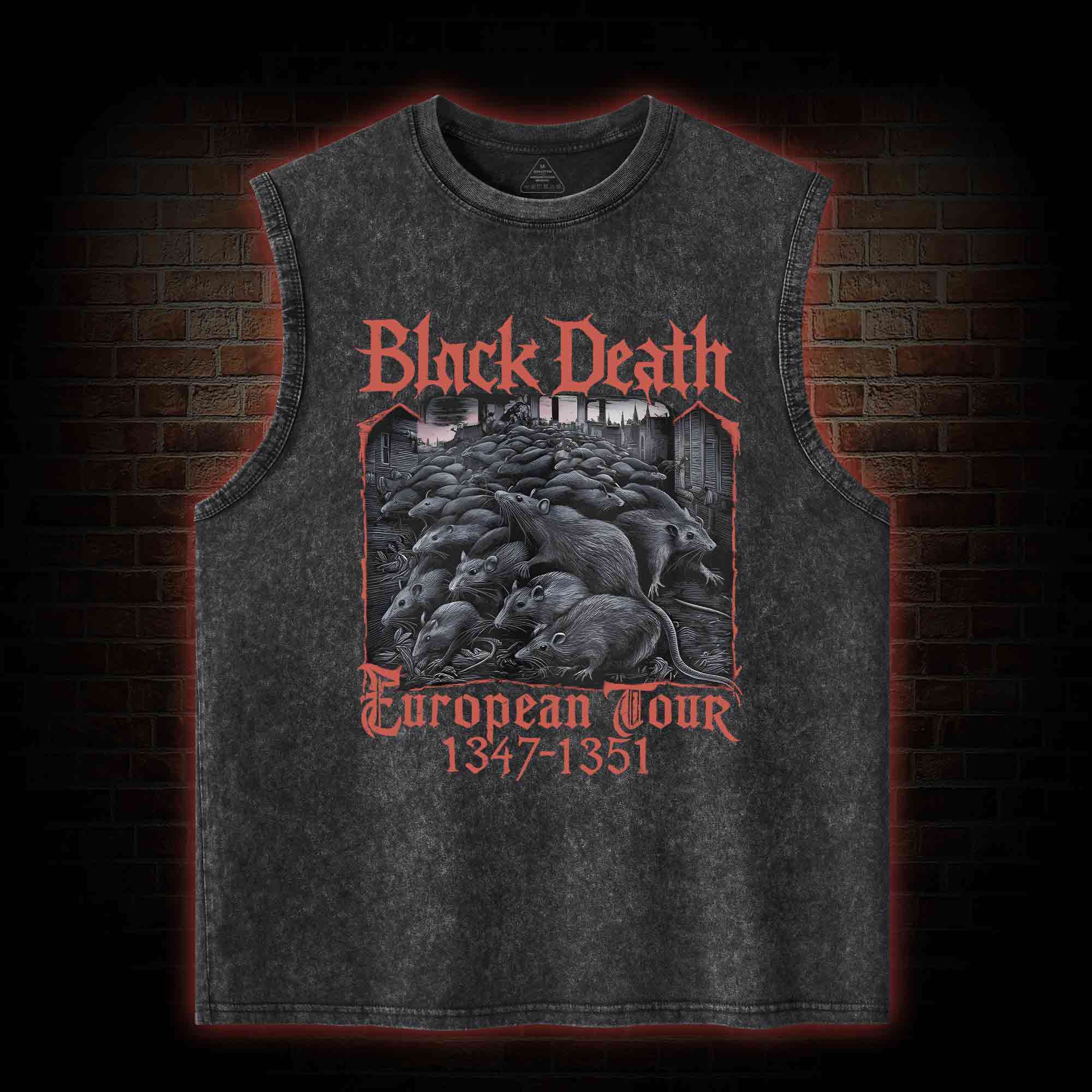 Vintage Black Death European Tour Washed Tank Top