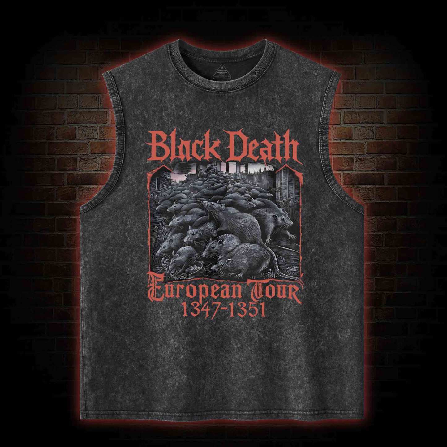 Vintage Black Death European Tour Washed Tank Top