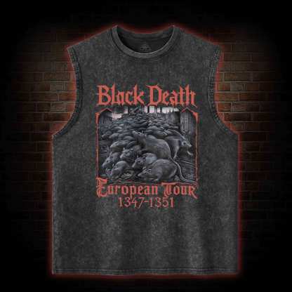 Vintage Black Death European Tour Washed Tank Top