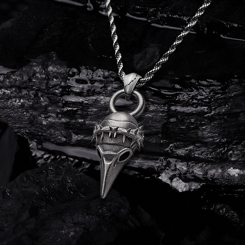 Beak of Shadows Sculptural Necklace