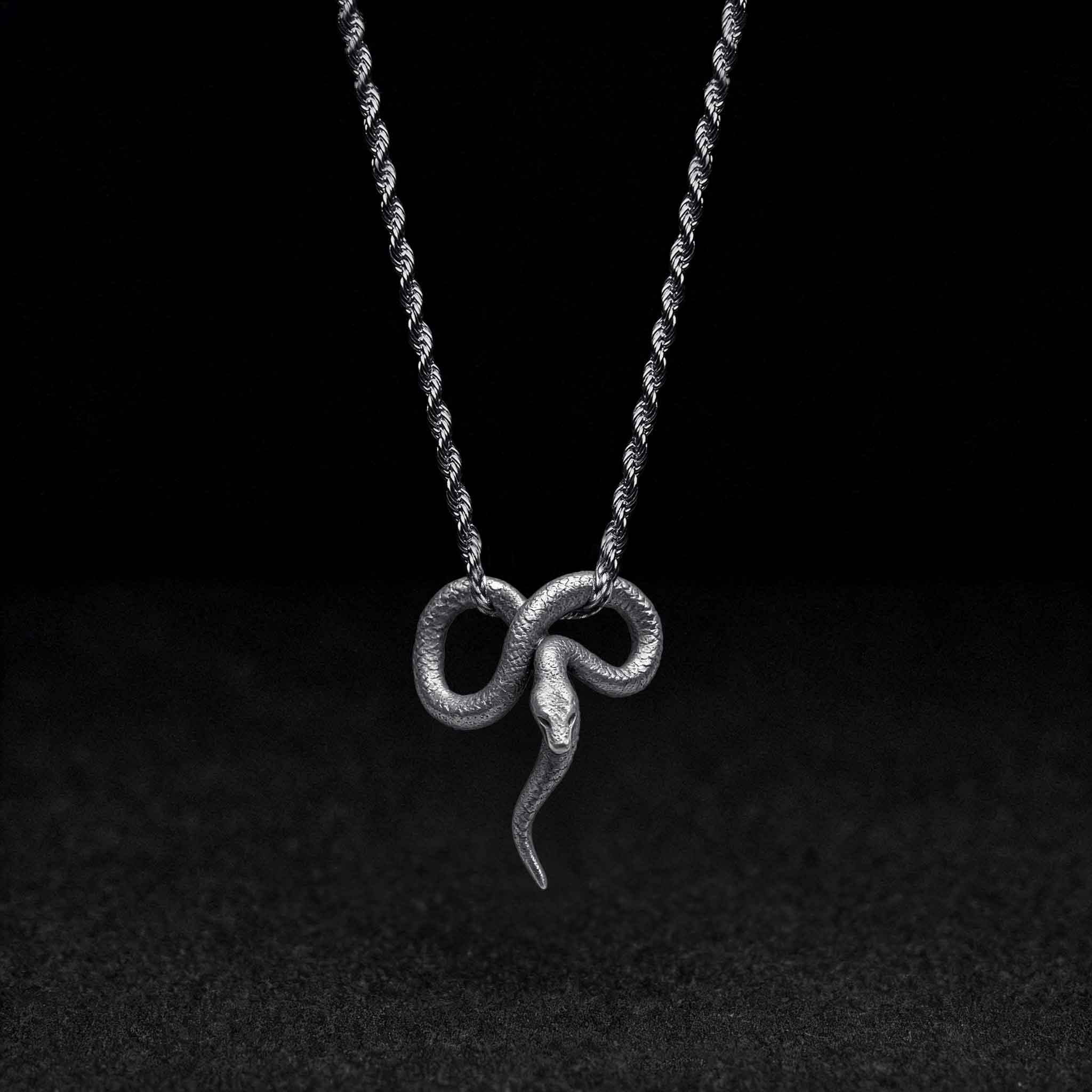 Coiled Snake Sculptural Necklace