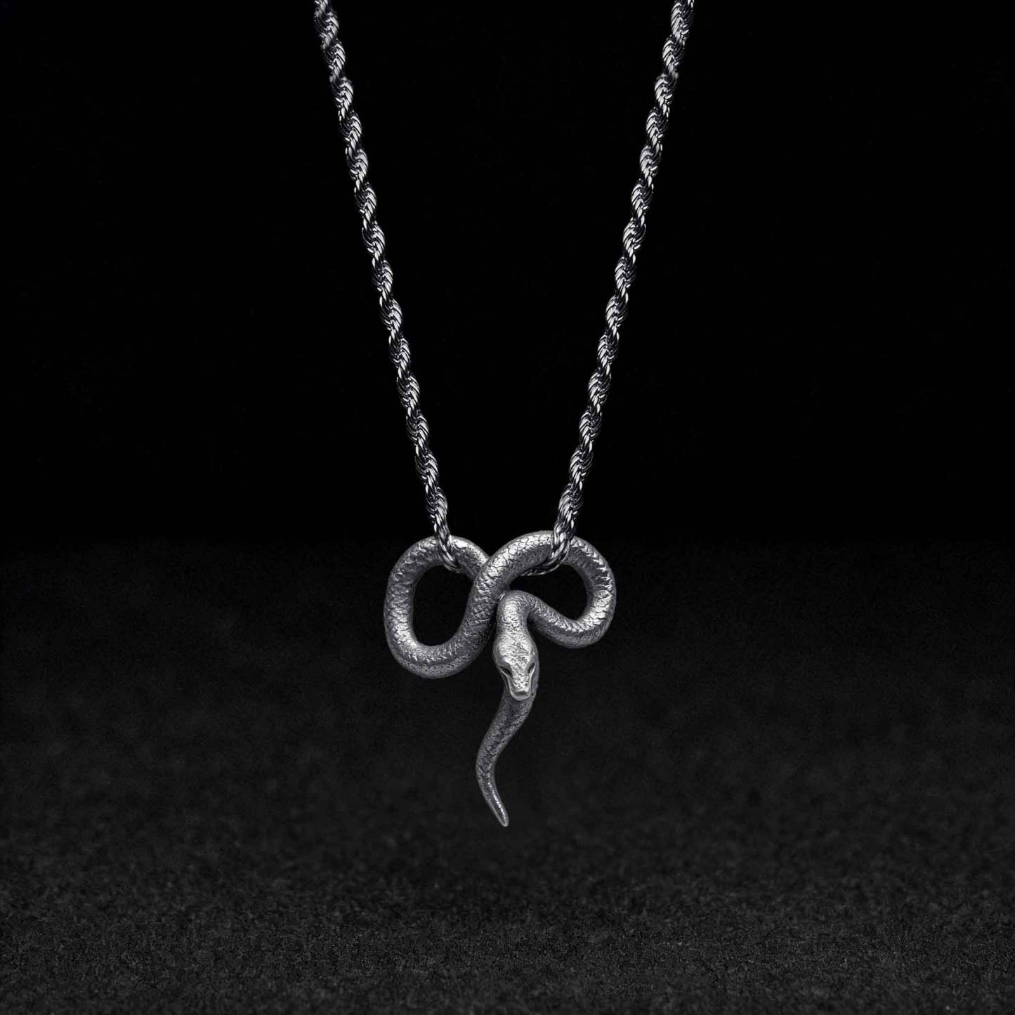 Coiled Snake Sculptural Necklace