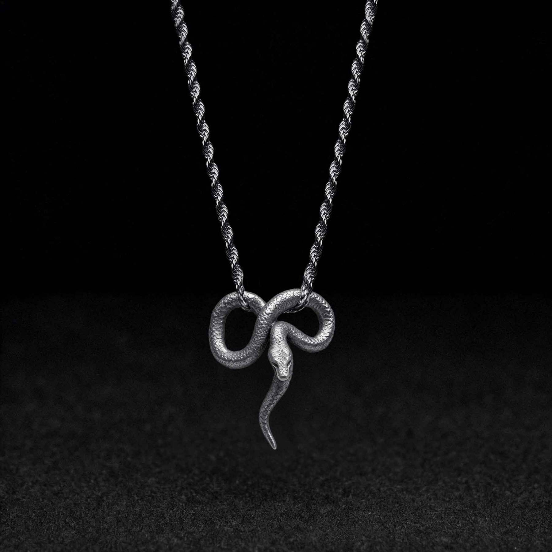 Coiled Snake Sculptural Necklace