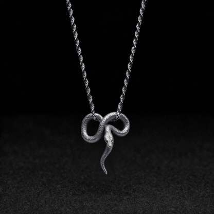 Coiled Snake Sculptural Necklace