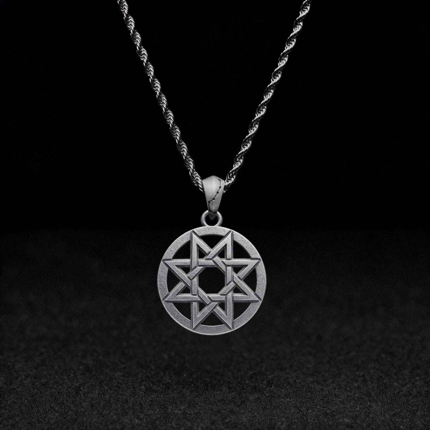 Eight Pointed Star Sculptural Necklace