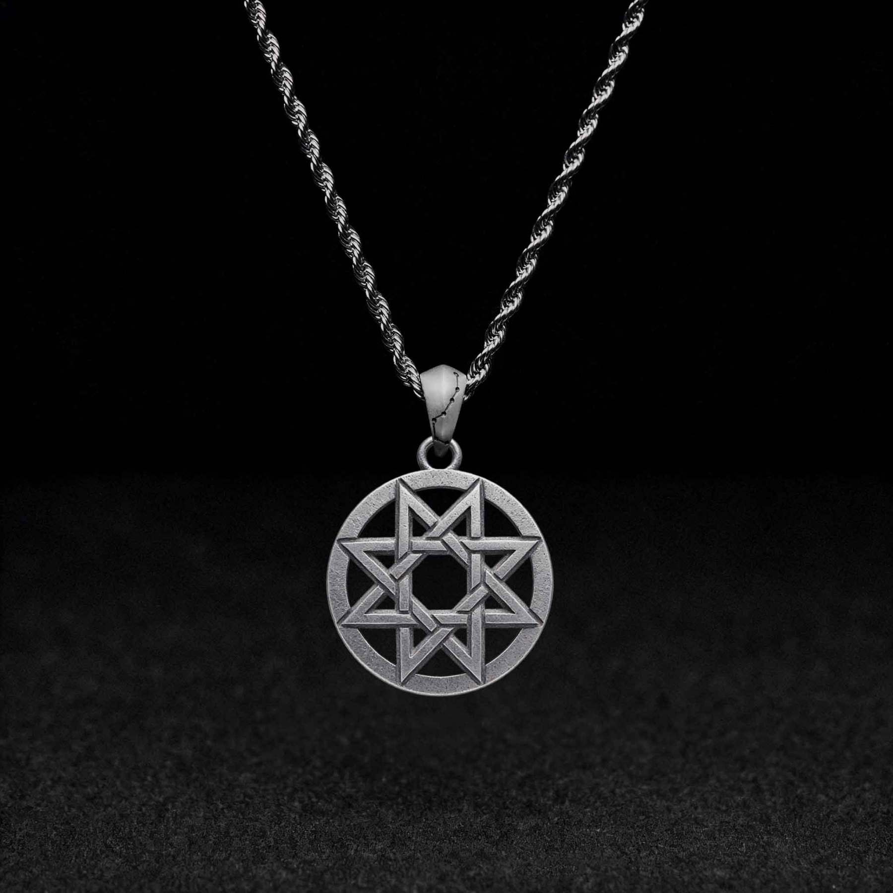 Eight Pointed Star Sculptural Necklace