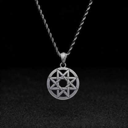 Eight Pointed Star Sculptural Necklace