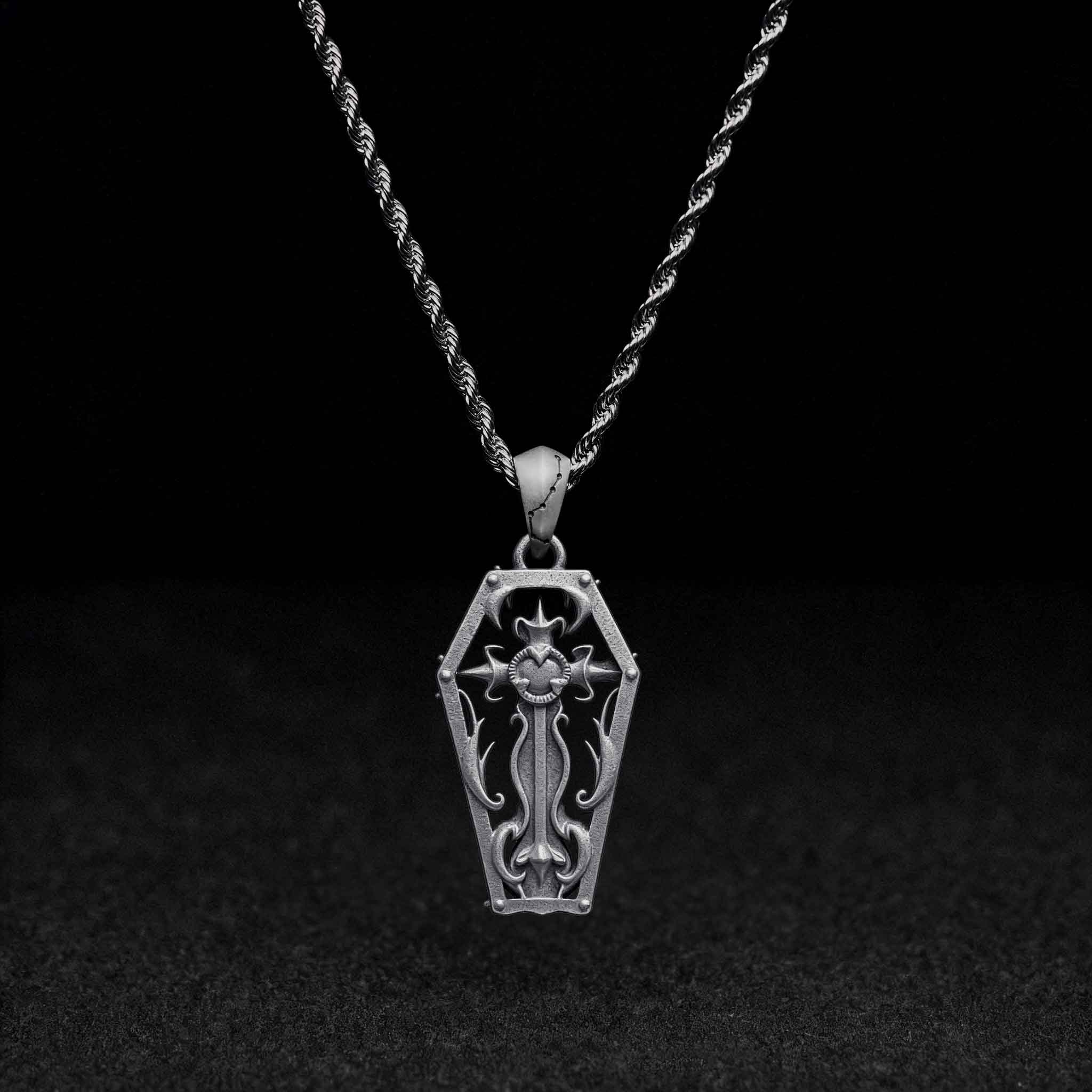 Gothic Coffin Sculptural Necklace