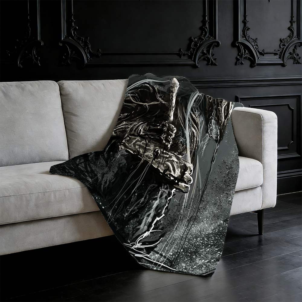 Rune of Death Flannel Blanket