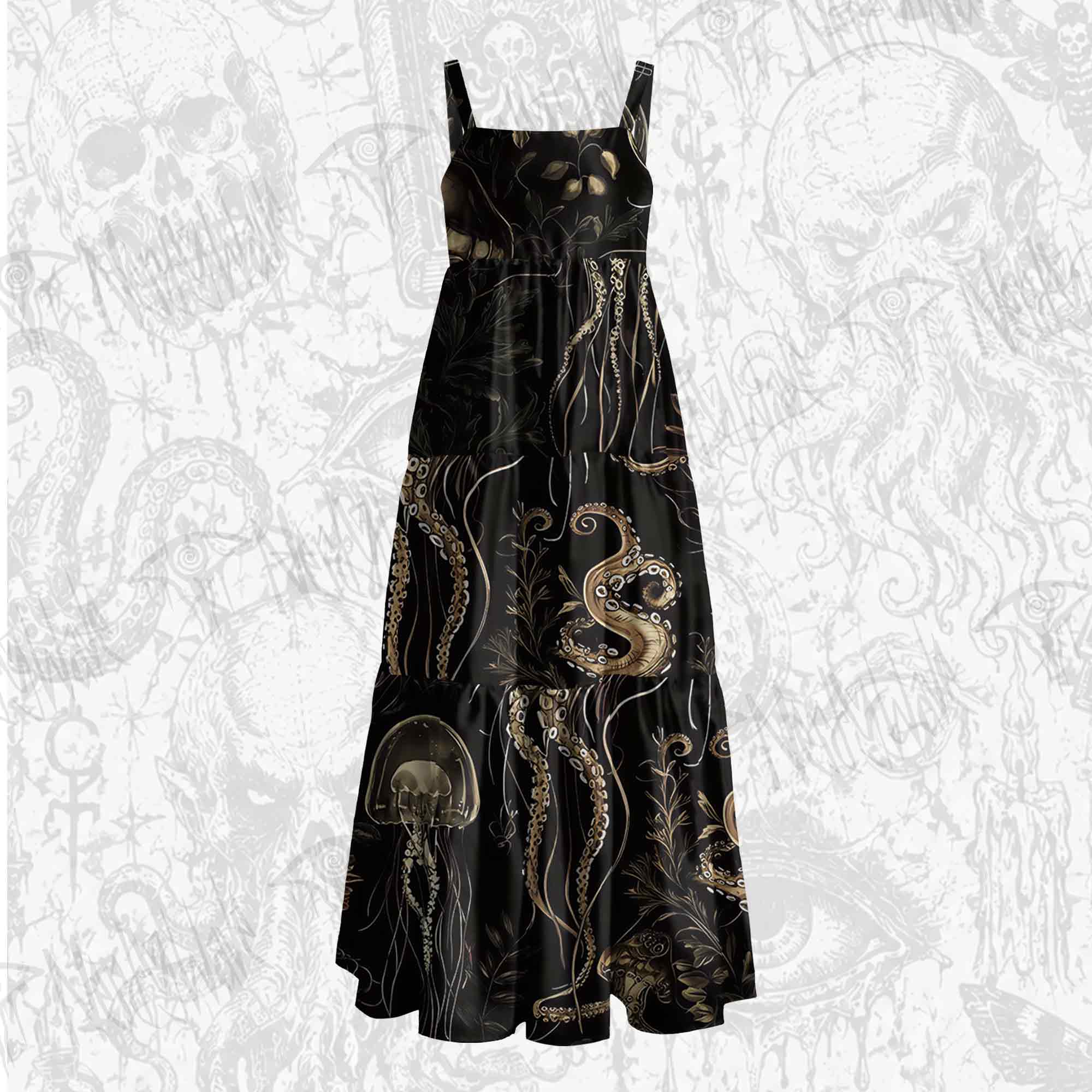 Jellyfish Wide Straps Maxi Dress