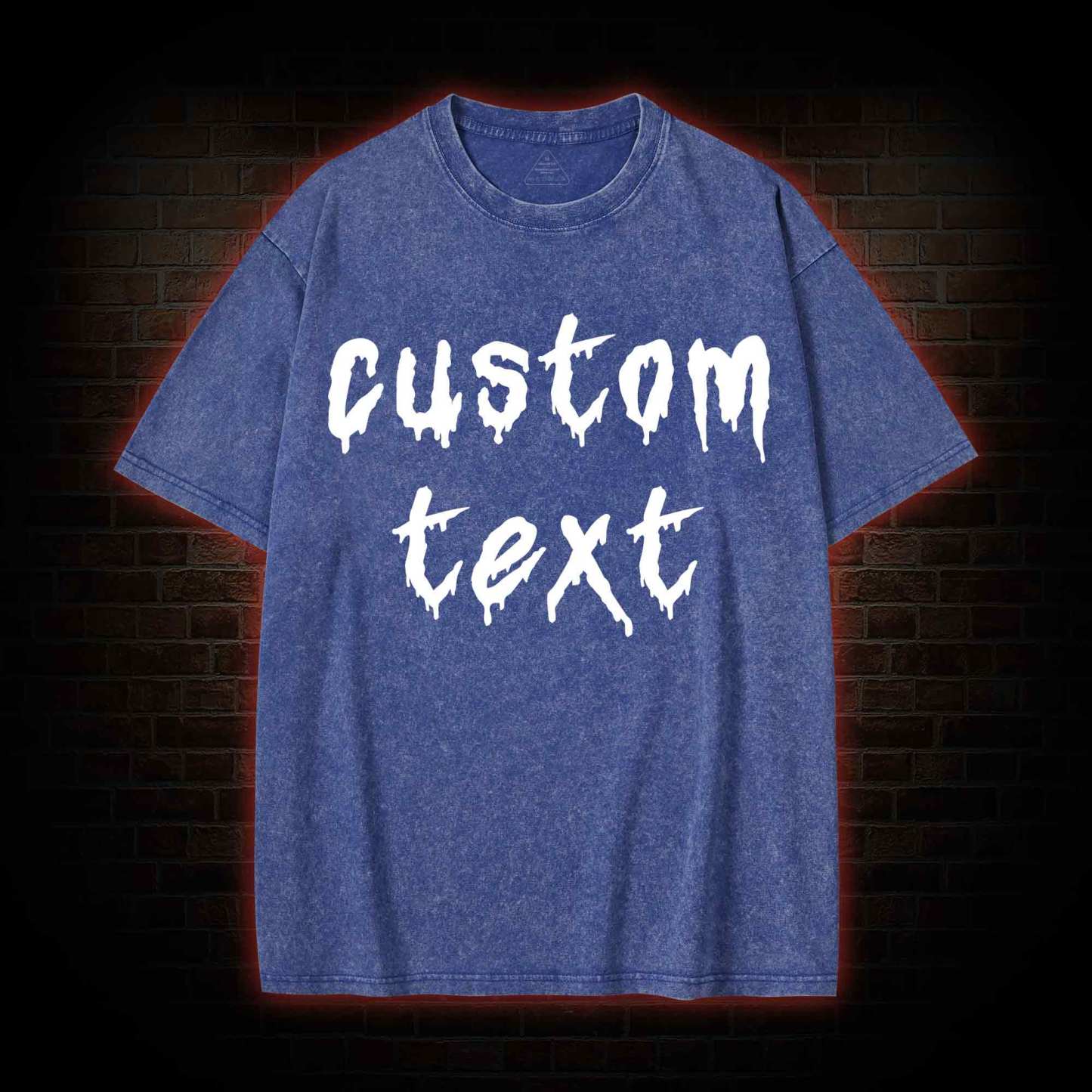 Personalized Text Washed T-shirt