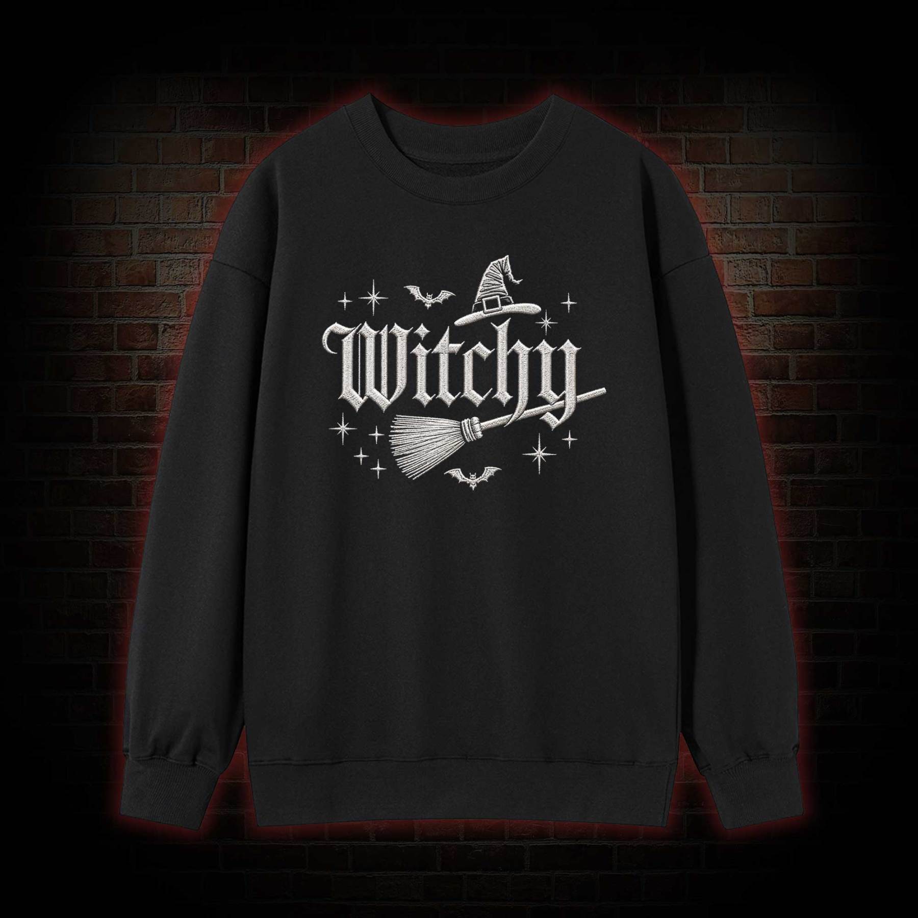 Witchy Embroidered Sweatshirt
