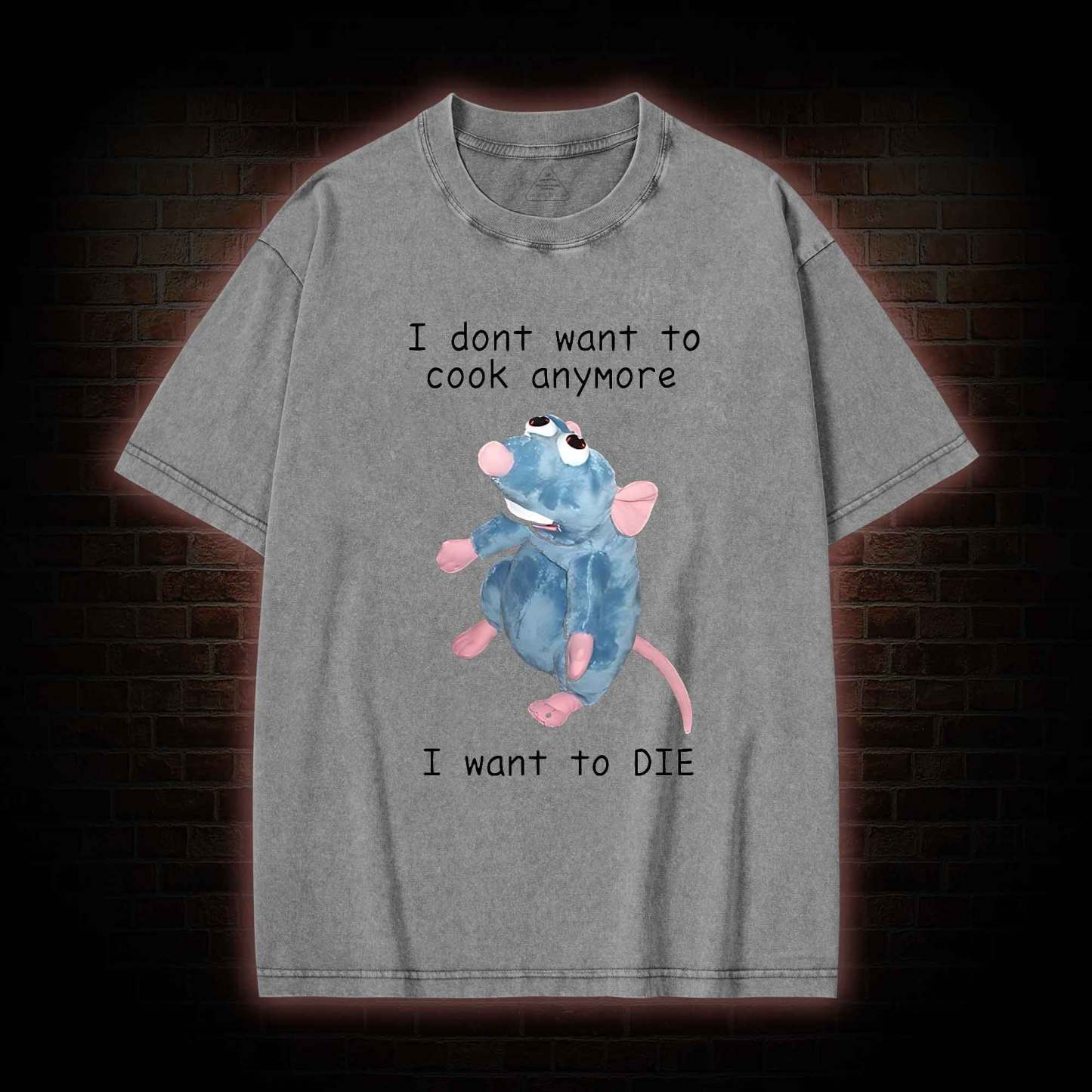  I Don't Want To Cook Anymore Washed T-shirt