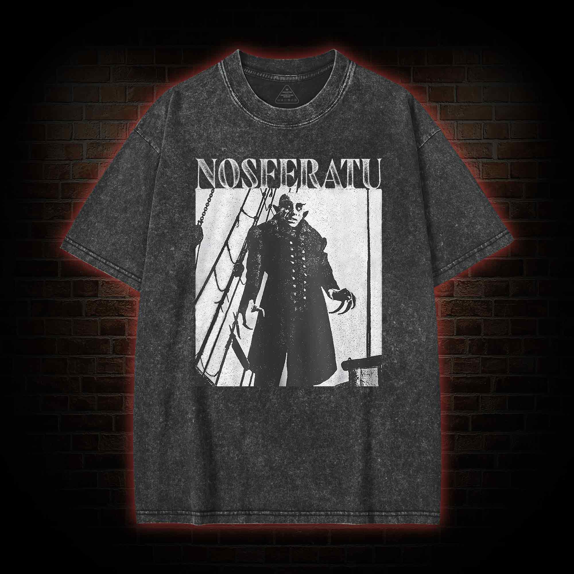 Nosferatu Scary Movie Washed T-shirt