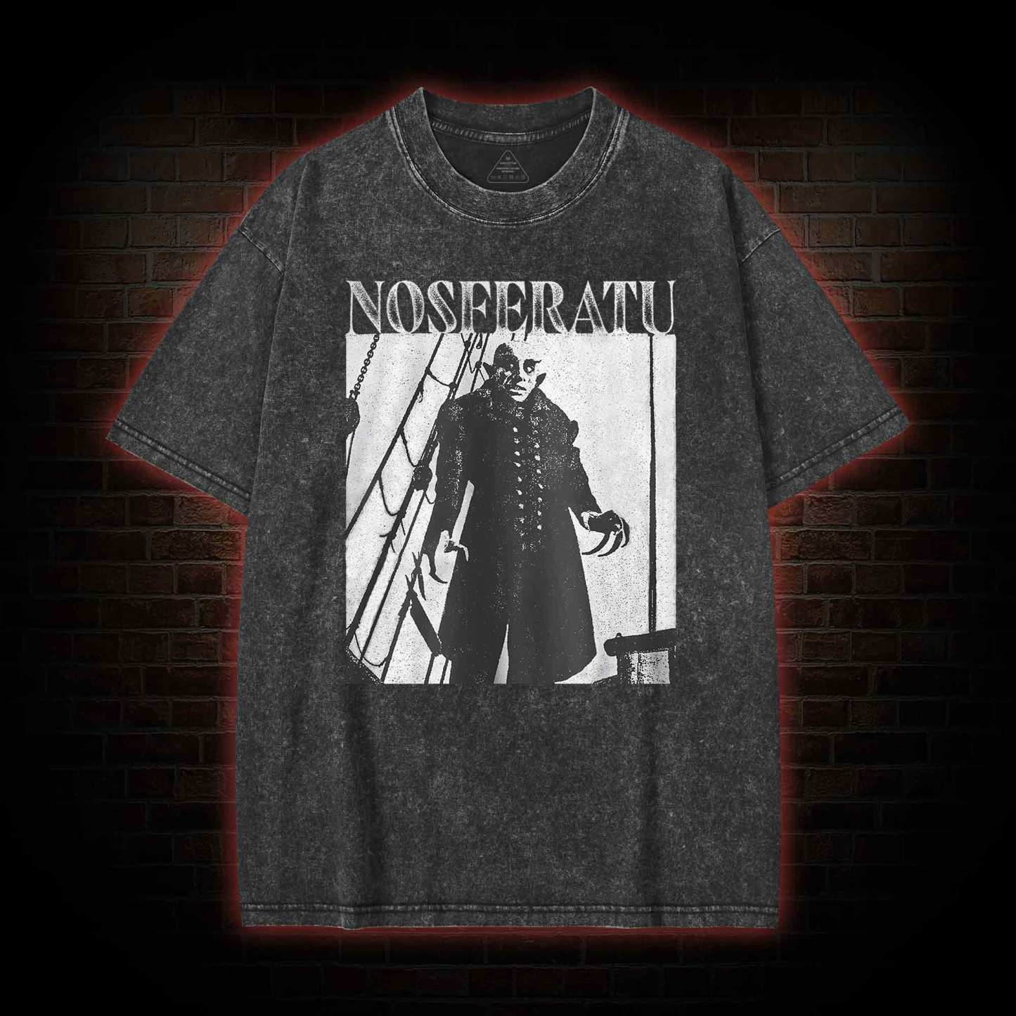 Nosferatu Scary Movie Washed T-shirt