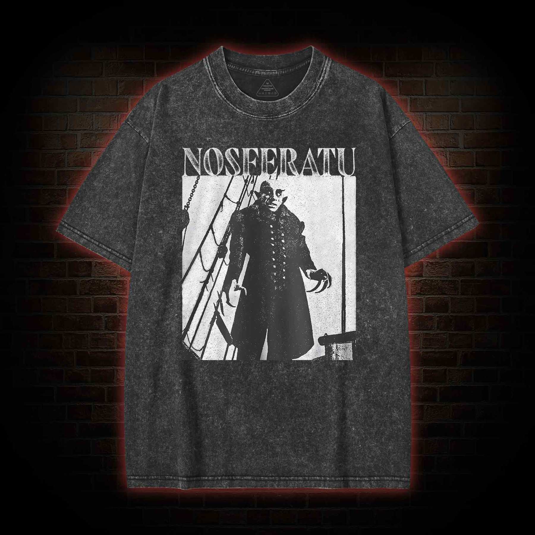 Nosferatu Scary Movie Washed T-shirt