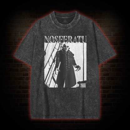 Nosferatu Scary Movie Washed T-shirt