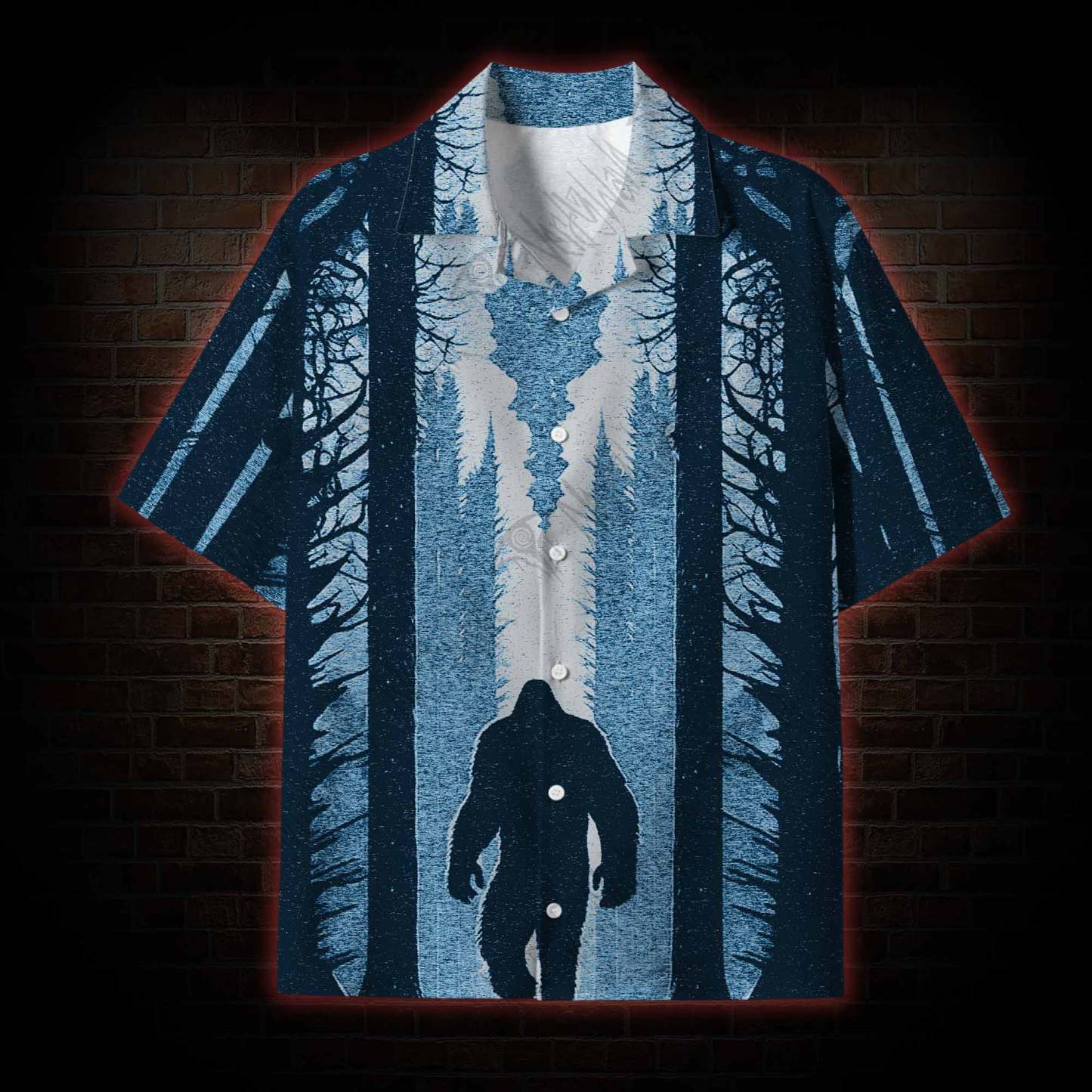 Bigfoot Sunset Lightweight Hawaiian Shirt