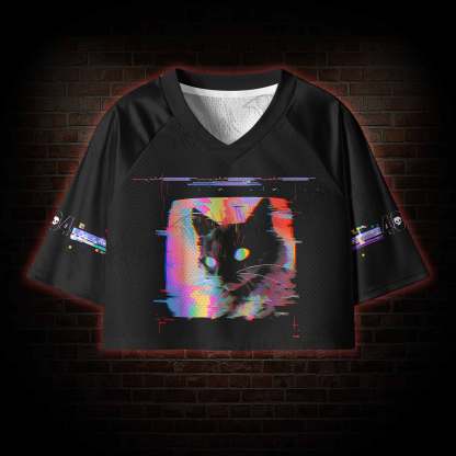 Error 404 Women's Cropped Mesh Jersey
