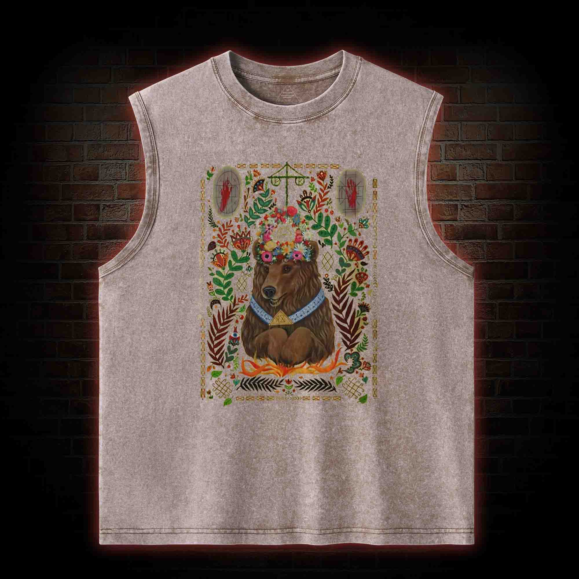 We View Life as a Circle Washed Tank Top