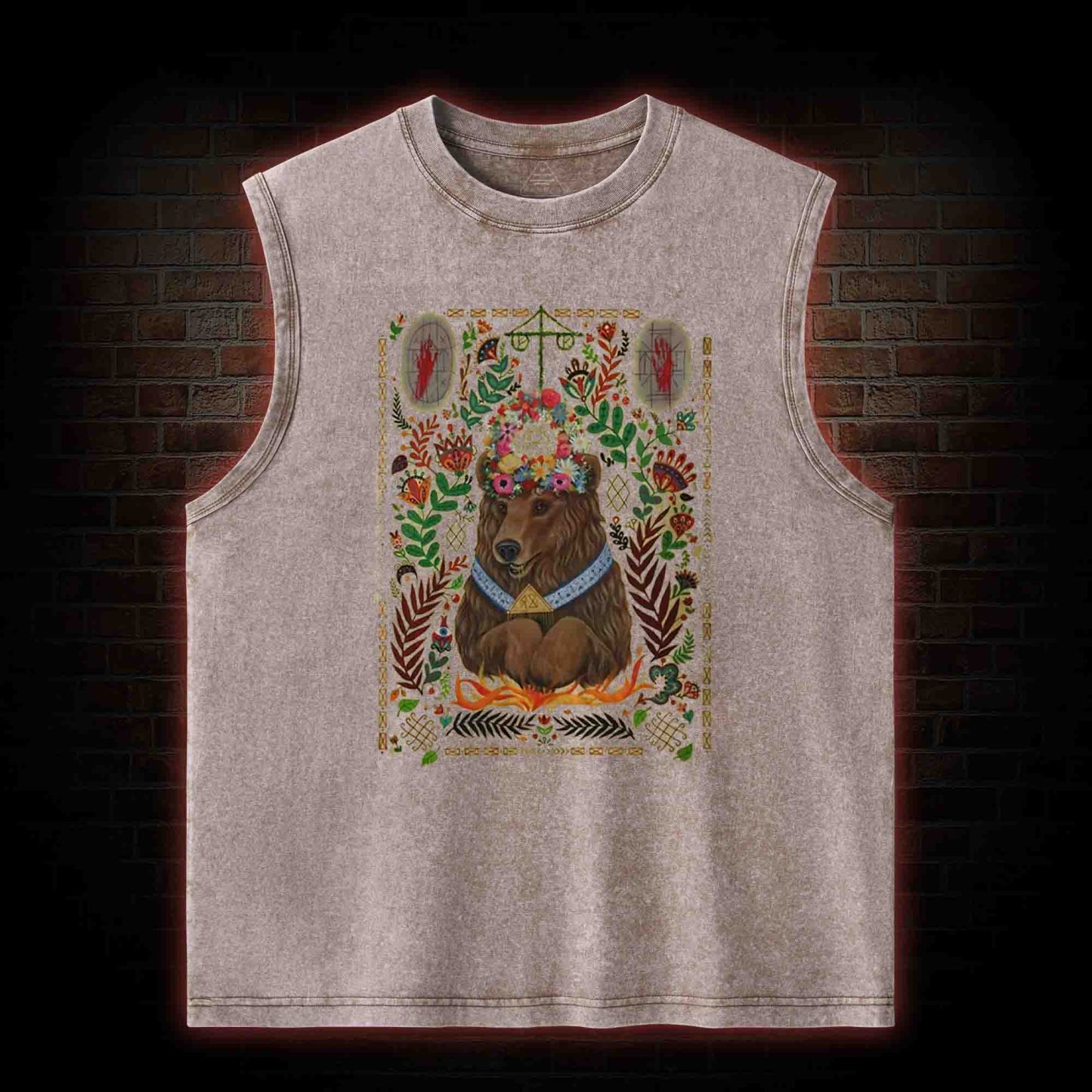 We View Life as a Circle Washed Tank Top