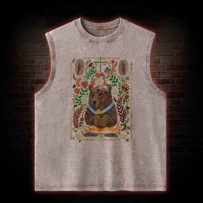 We View Life as a Circle Washed Tank Top