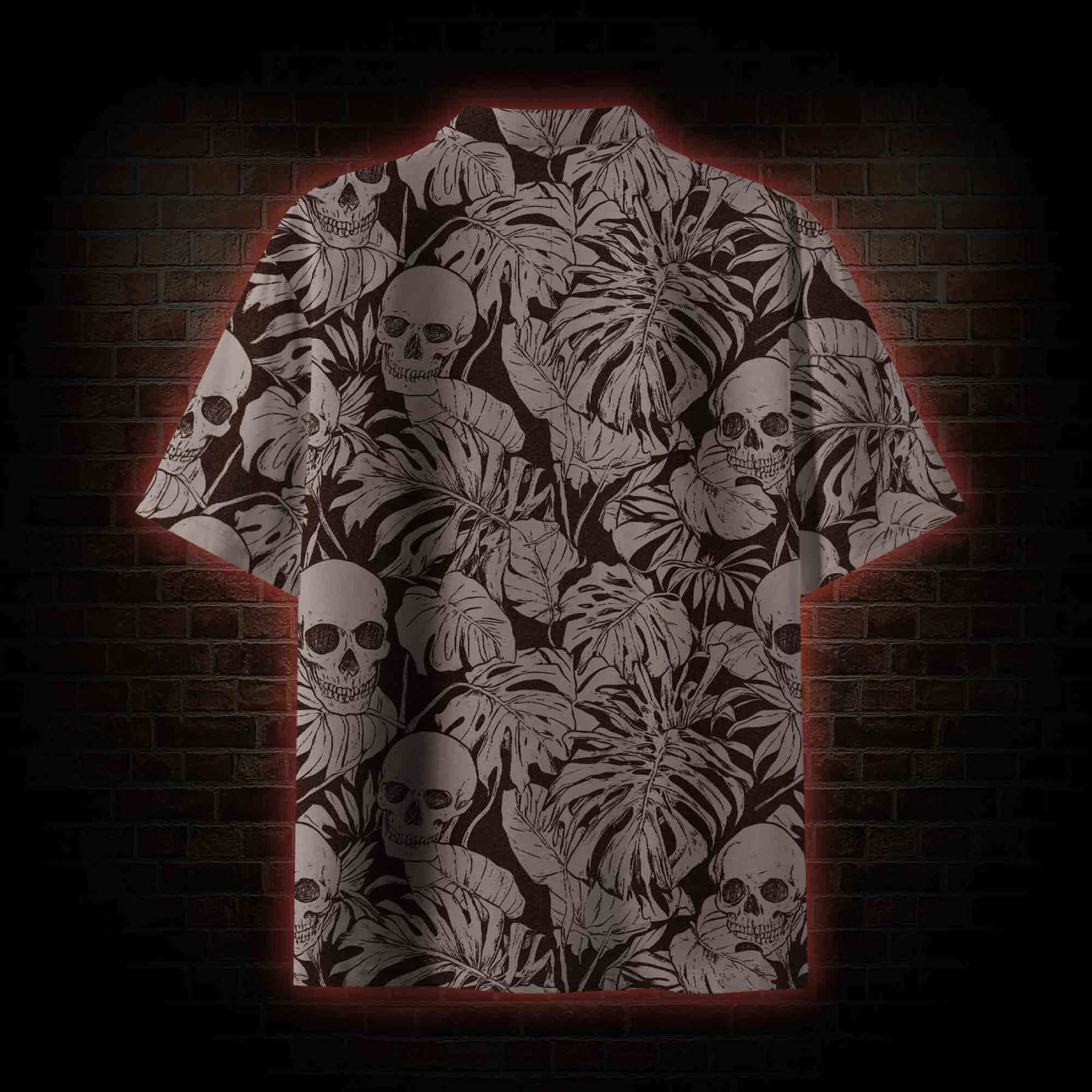 Skull Palm Leaves Hawaiian Shirt