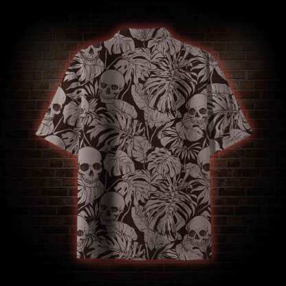 Skull Palm Leaves Hawaiian Shirt