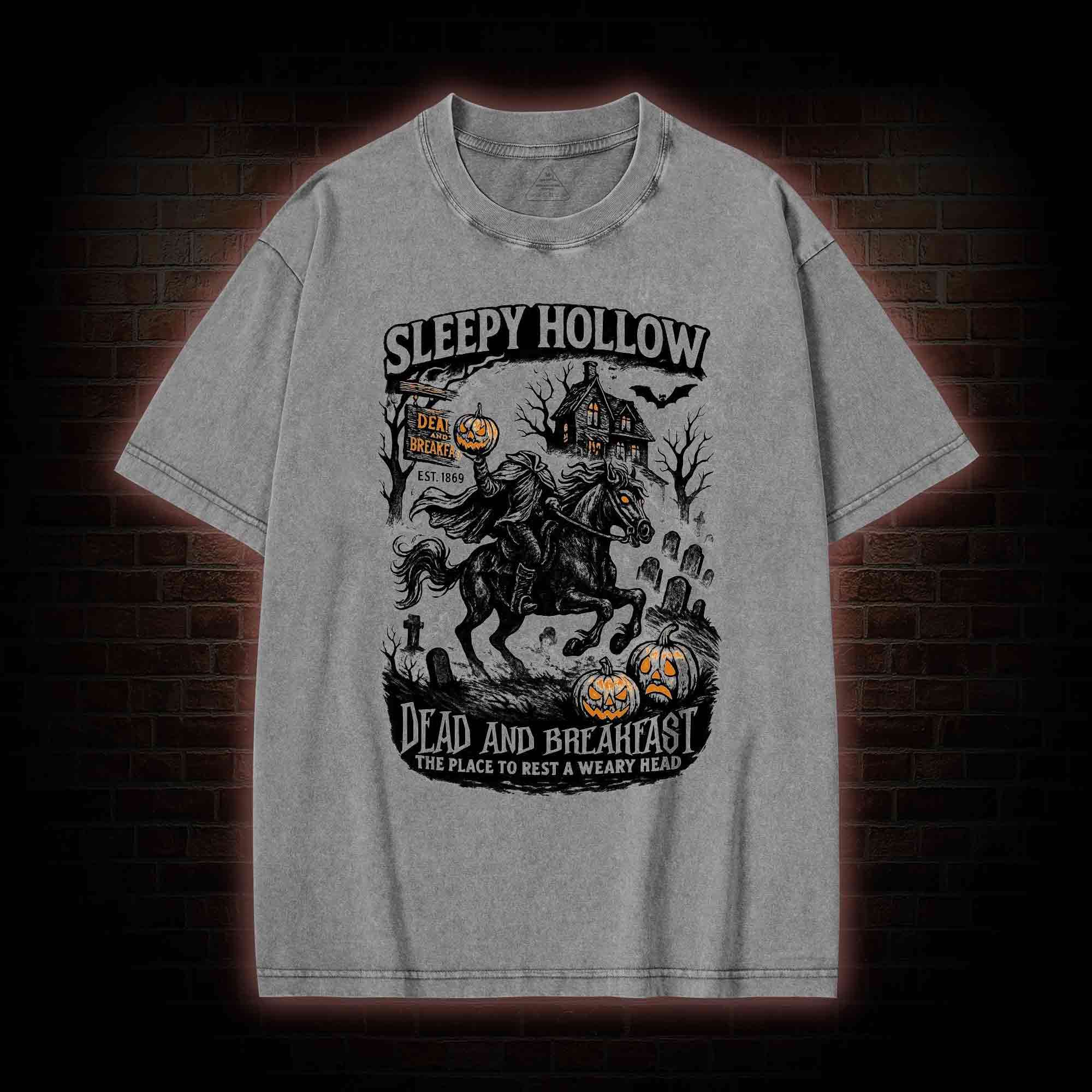 Vintage Halloween Scary Washed T-shirt