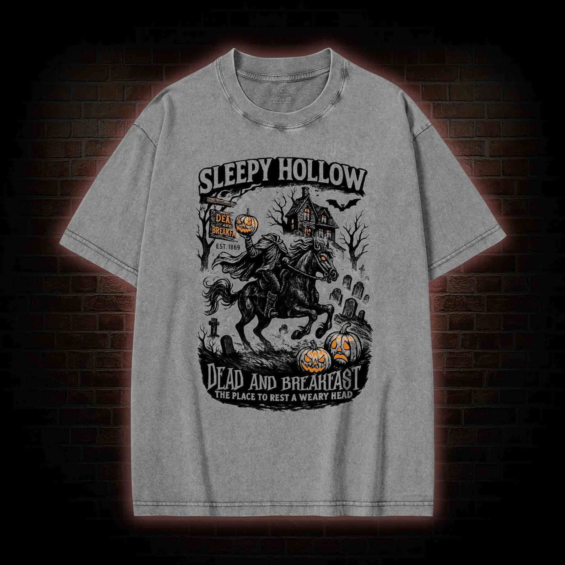 Vintage Halloween Scary Washed T-shirt