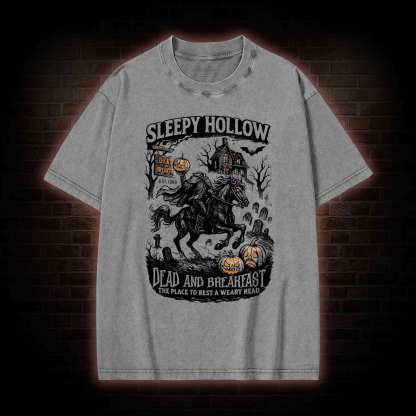 Vintage Halloween Scary Washed T-shirt