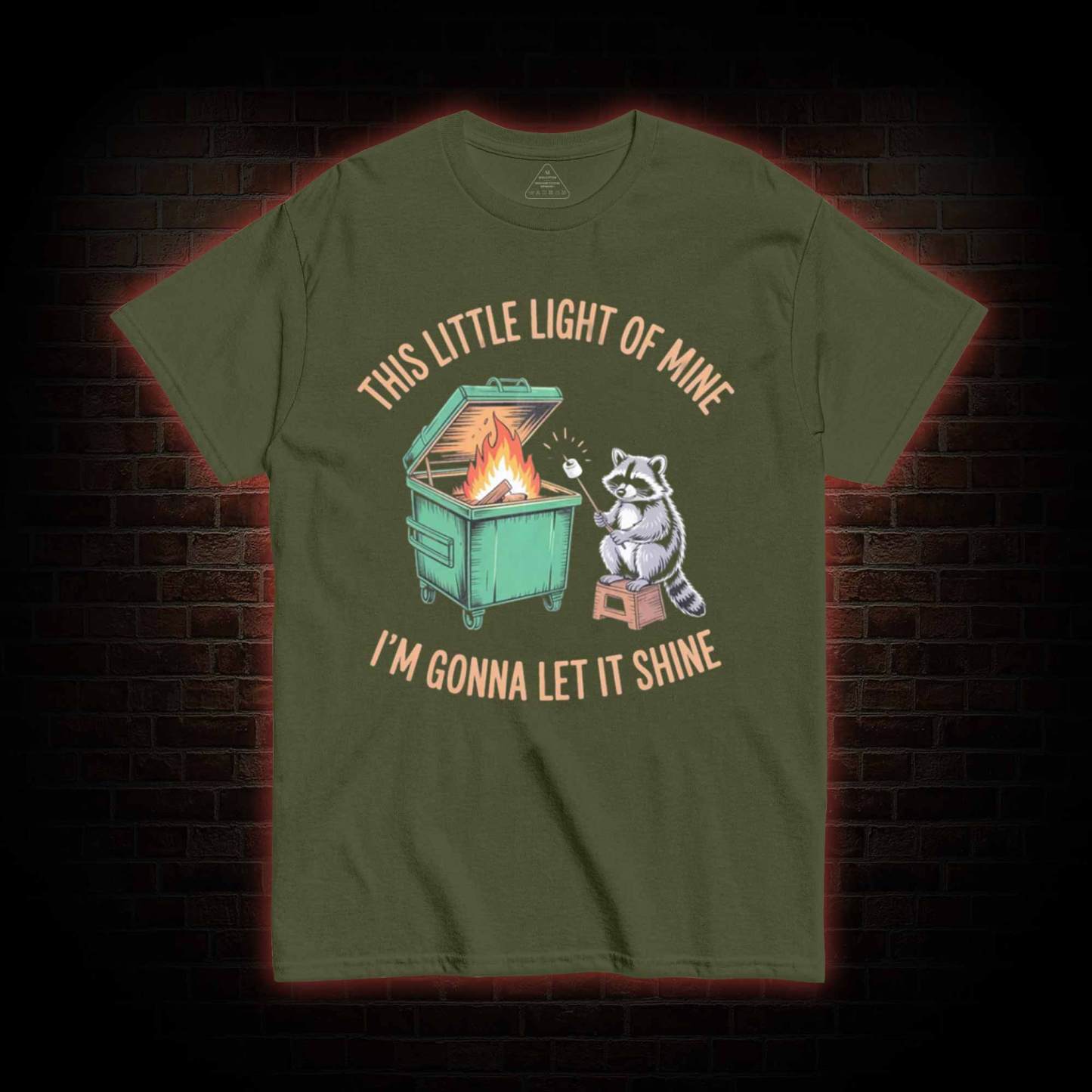 Dumpster Fire Raccoon T-shirt