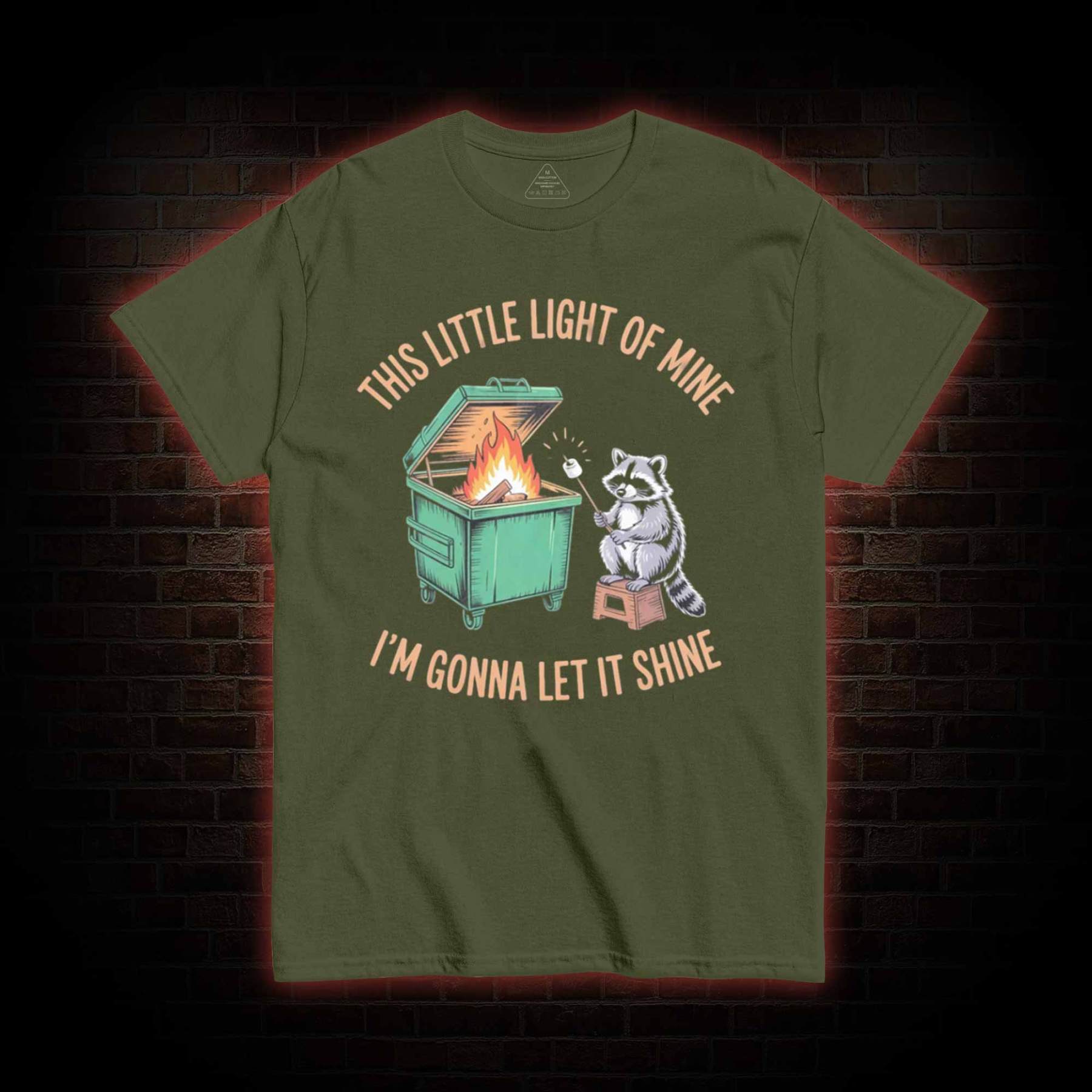 Dumpster Fire Raccoon T-shirt