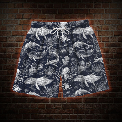 Cthulhu in the Deep Sea Mens Swim Trunks