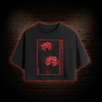 Red Spider Lily Crop Top