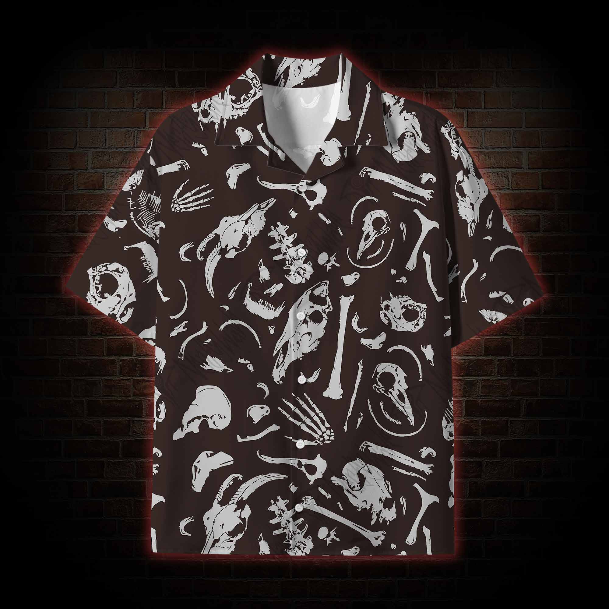 Dinosaur Fossils Lightweight Hawaiian Shirt