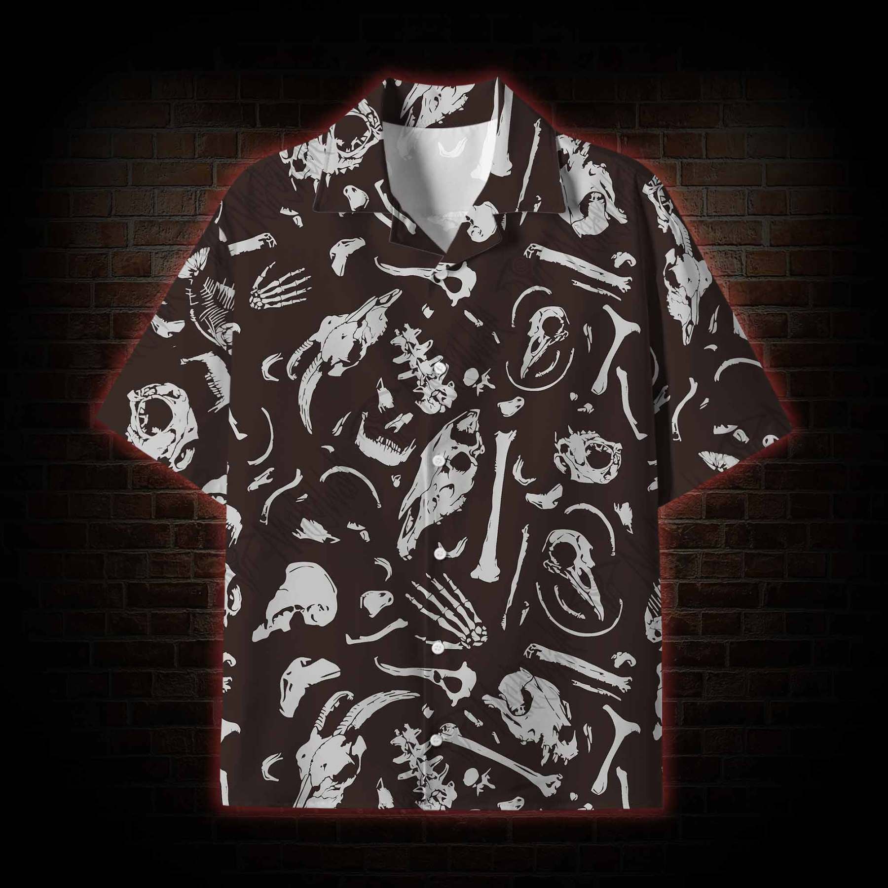Dinosaur Fossils Lightweight Hawaiian Shirt