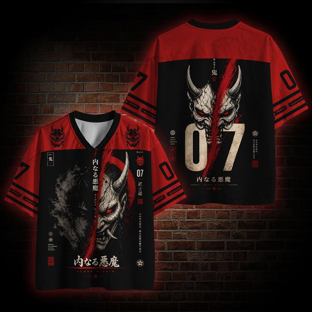 Japanese Oni Demon Mesh Jersey